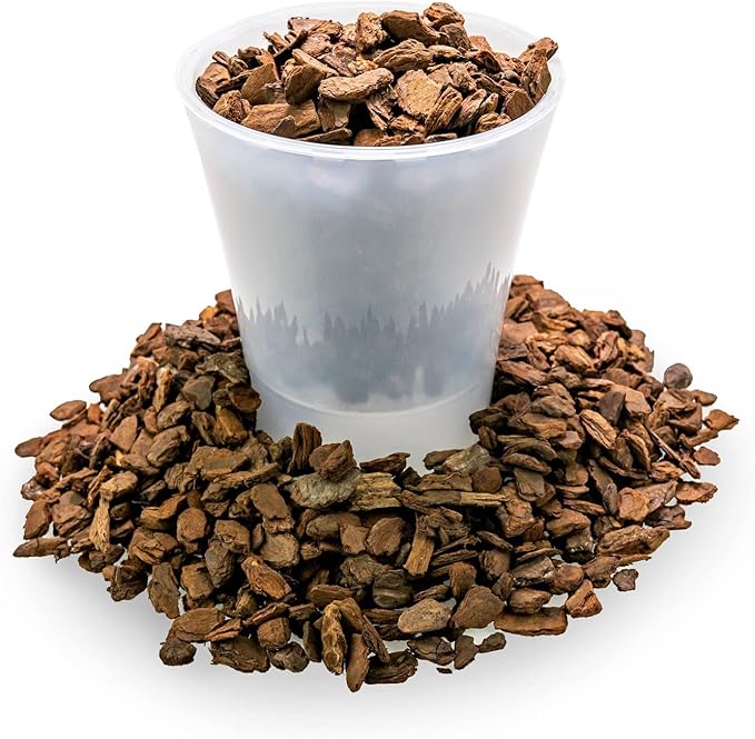 Premium Grade New Zealand Pinus Radiata Bark by Gardenera - Organic Hand Mixed New Zealand Pine Bark for Orchids - Medium Chips 9-12mm - 1 Quart-VerdiqueGarden