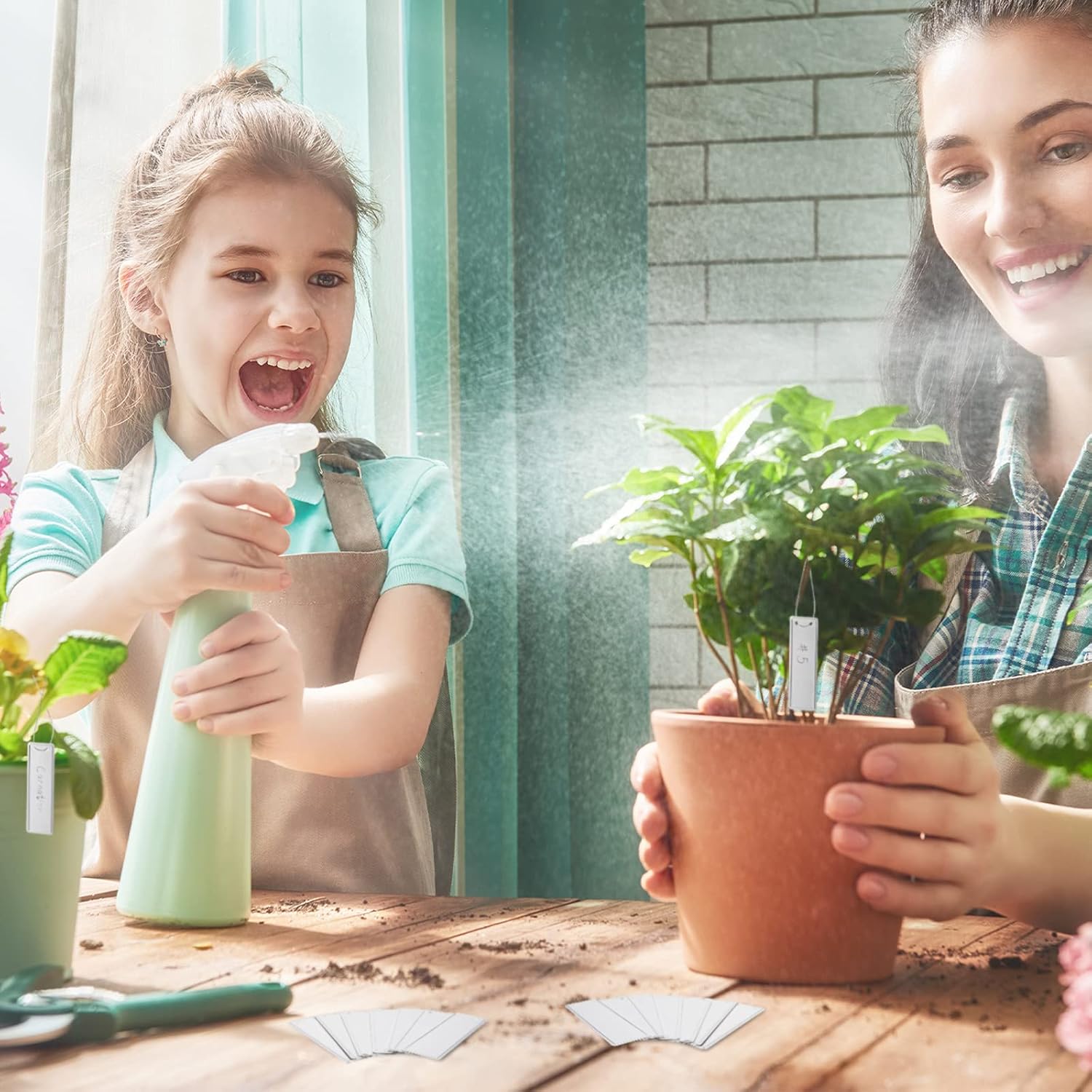 Ripeng 200 Pcs Aluminum Metal Plant Labels Writable Seedling Tree Tags with 6 Inch Wires Waterproof Double Sided Write for Plant Garden Marker Outdoor Identification and Greenhouse(200 Pieces)-VerdiqueGarden