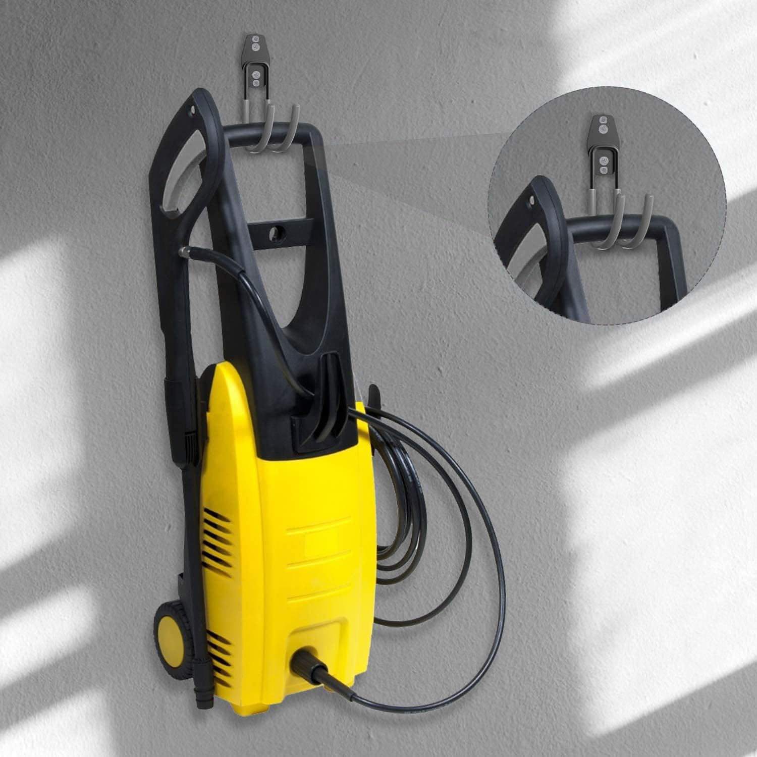 3-H Garden Hose Holder Wall Mount 4 Pack,Solid Steel Hose Hanger,Water Hose Holders for Outside,Perfect for Hanging Outdoor Air Hose,Ropes,Pipes,Garden Tools,Ladders,Bikes,Bulk Items(Gray)-VerdiqueGarden