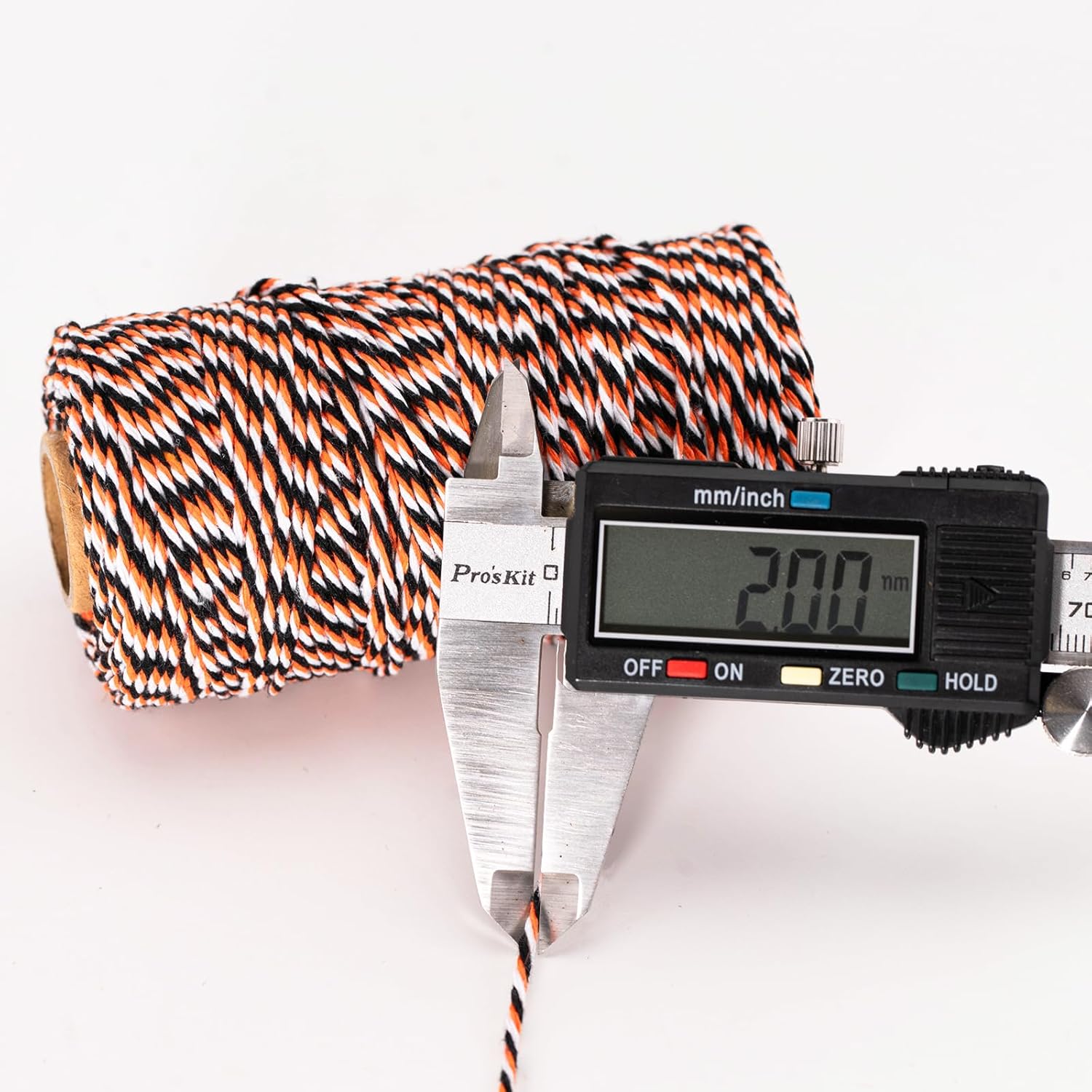 KINGLAKE Orange Black White Cotton Twine 2mm 328 Feet for Gift Wrapping DIY Crafts Halloween Party Decoration Gift Tags-VerdiqueGarden