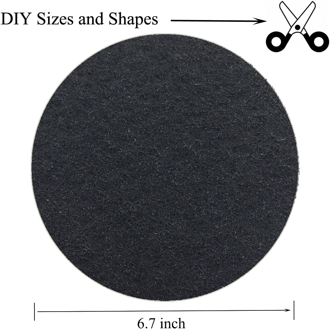 6.7inch Charcoal Filters for Kitchen Compost Bin Pail Replacement Filter Countertop Home Bucket Refill Sets, Round-VerdiqueGarden