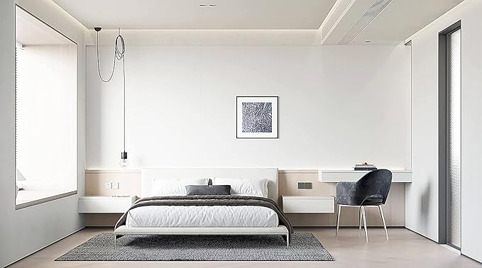 Dimoon 394''x15.7'' White Skin Peel and Stick Wallpaper Contact Paper Modern Self Adhesive Wall Paper Removable Renter Friendly Textured Solid Color Cabinet Vinyl Roll (394''x15.7'',White Skin)-VerdiqueGarden