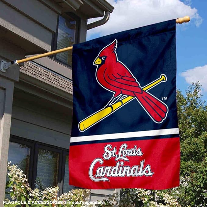 WinCraft St. Louis Cardinals Two Sided House Flag-VerdiqueGarden