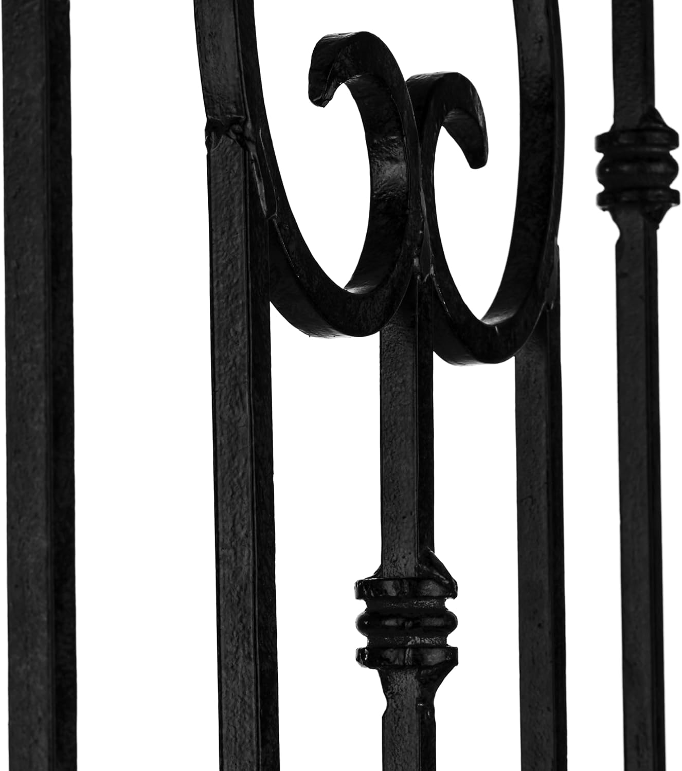 H Potter Large Garden Trellis Wrought Iron Heavy Scroll Metal Decoration Model GAR545 (Large Black)-VerdiqueGarden