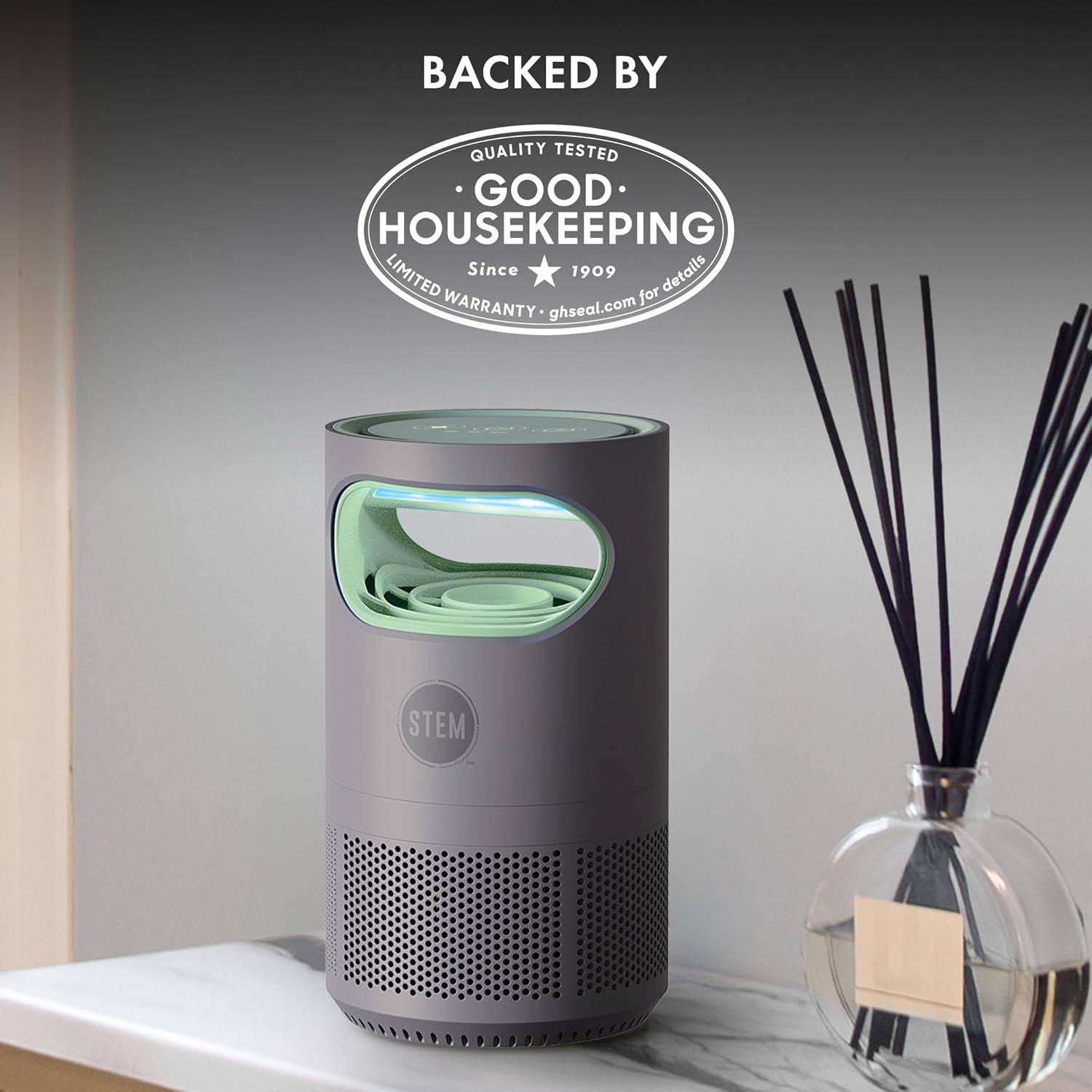 STEM Flying Insect Fan Trap for Indoor Bug Control, Attracts Mosquitoes, Fruit Flies, and House Flies, Plug-in Fan with UV Light, Starter Kit Includes 2 Devices and 10 Glue Traps-VerdiqueGarden