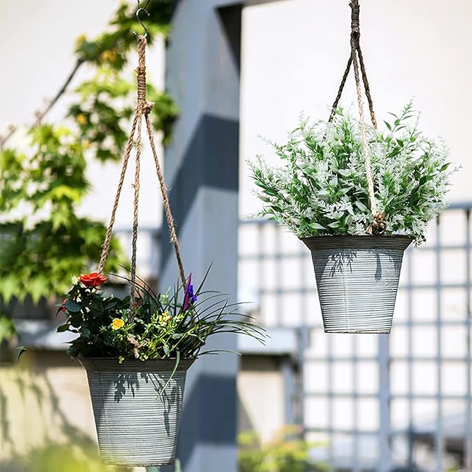 8 Pack Artificial Plants Flowers Grass Shrubs No Fade Faux Plastic Flowers Outdoor for Vases Farmhouse Garden Porch Patio Office Indoor Wedding Decoration Greenery Fake Plants (5#White)-VerdiqueGarden