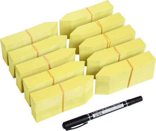 1000 Pcs Plant Tags, 4 Inch Plastic Garden Plant Pot Markers Waterproof Plant Labels, Yellow-VerdiqueGarden