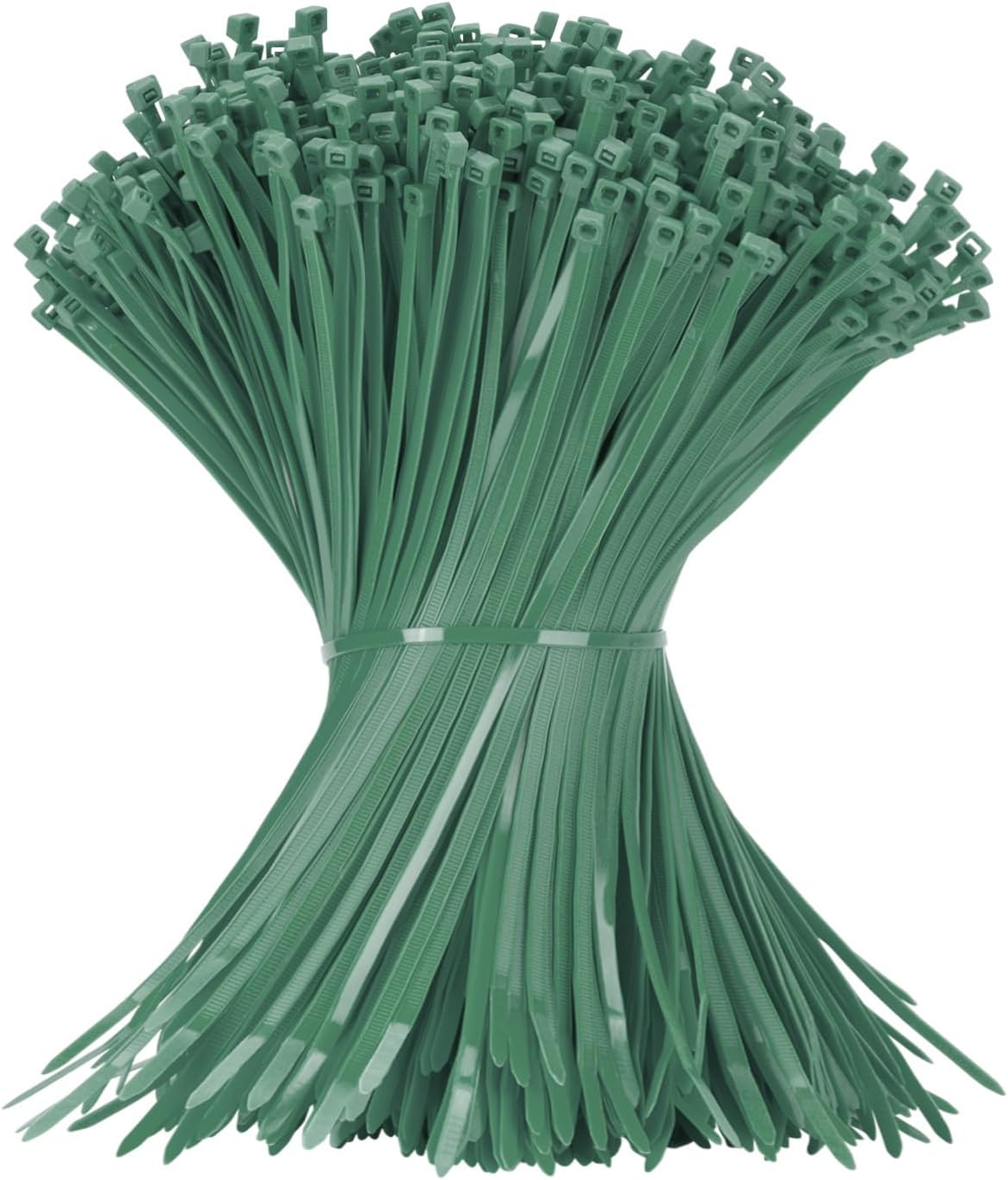 12 Inch Zip Ties Garden Green 1000 PCS, 50 Lbs- Heavy Duty Tensile Strength, Nylon PA66 UV Resistant Cable Ties for Indoor and Outdoor Use - Ideal for object bundling and fastening-VerdiqueGarden