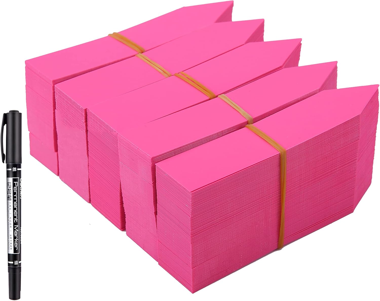 1000 Pcs 4 Inch Garden Plant Labels, Plastic Nursery Tags Waterproof Pot Seed Markers, Pink-VerdiqueGarden