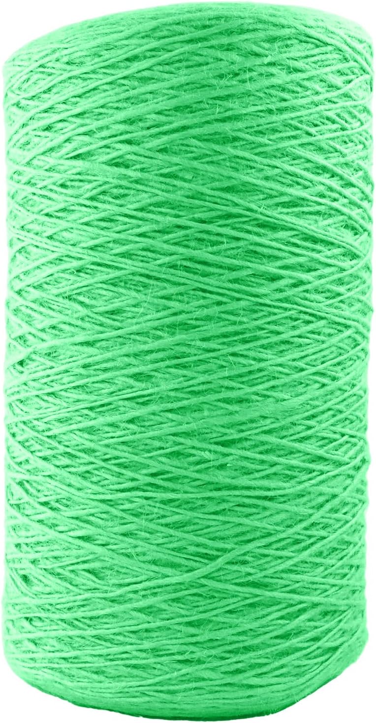 1mm x 1500 Feet Light Green Jute Rope, Twine for Gardening Tomato Climbing Plant Tie Floristry Crafts Gift Wrapping Packing Decor-VerdiqueGarden
