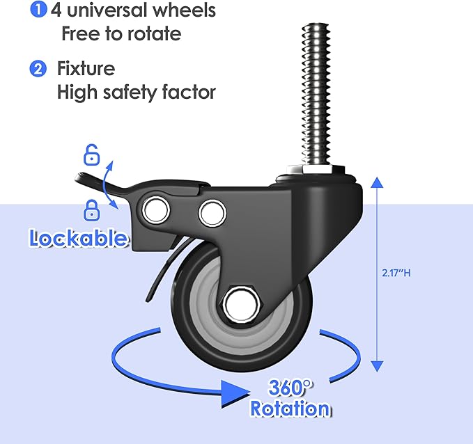 73" H Metal Garage Storage Cabinet with Wheels,Rolling Tool Storage Cabinet with 2 Doors and 4 Adjustable Shelves for Garage,Home,Office,Warehouse,Workshop, Required-Assembly,White-VerdiqueGarden