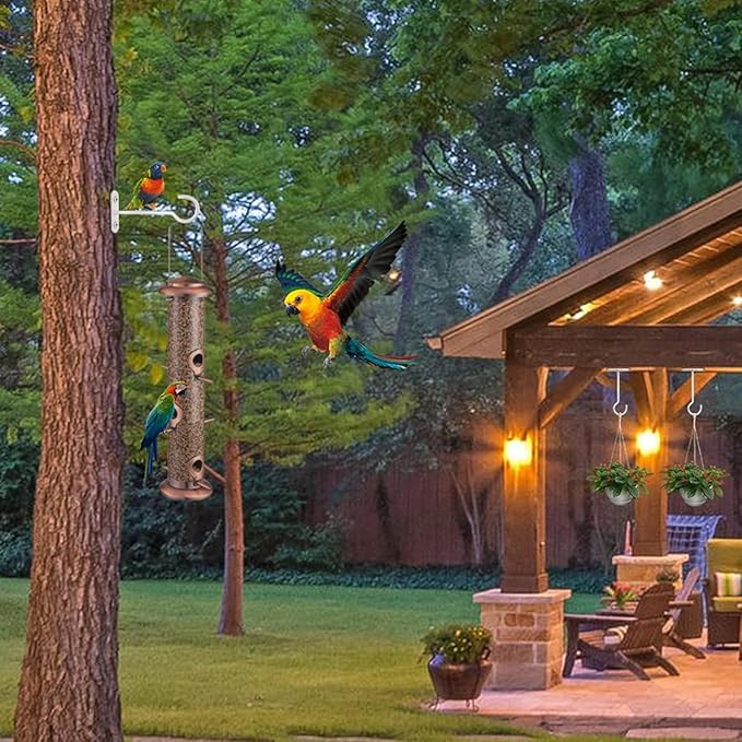 Plant Hook 6inch,Plant Hanger Shepherds Plant Bracket for Wall Hanging Wind Chimes Lanterns,Bird Feeder,Flower Basket,Home Decor Indoor & Outdoor 2 Pack-VerdiqueGarden