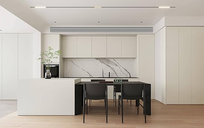 Dimoon 118''x15.7'' Cream Skin Peel and Stick Wallpaper Contact Paper Modern Self Adhesive Wall Paper Removable Renter Friendly Textured Solid Color Cabinet Vinyl Roll (118''x15.7'',Cream Skin)-VerdiqueGarden