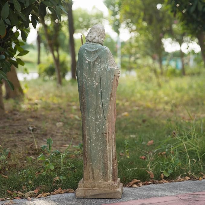 Holy Family Garden Statue Large Catholic Outdoor Sculpture H31.5” Big Sacred St Joseph Tall Virgin Mary Religious Saint Mother of God Outside Yard Lawn Patio Painted Resin-VerdiqueGarden