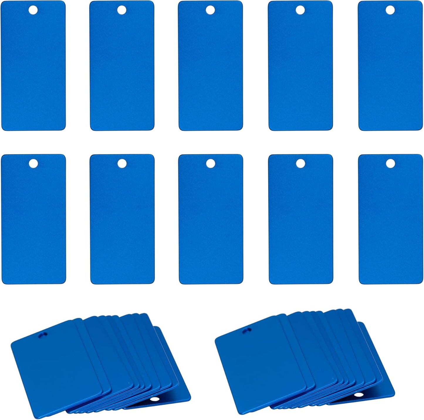 StayMax Anodized Aluminum Engraving Blanks 1x2 Inch 50 Pack (Blue)-VerdiqueGarden