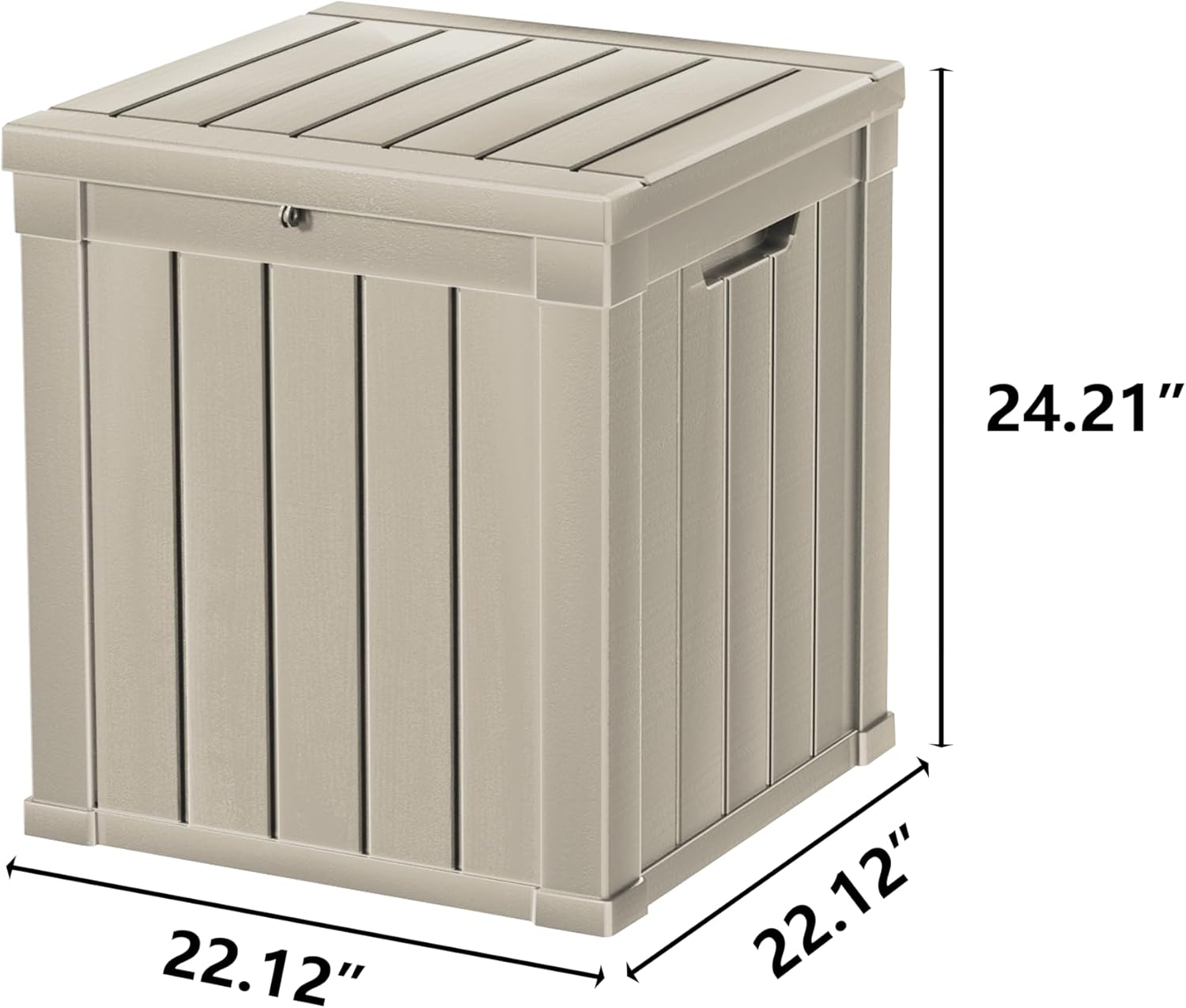 50 Gallon Double-Wall Resin Deck Box - Lockable Waterproof Outdoor Storage Box, 515lbs Capacity & Doubles as Seating for Patio Furniture - Garden Tools, Pool Accessories (Brown)-VerdiqueGarden