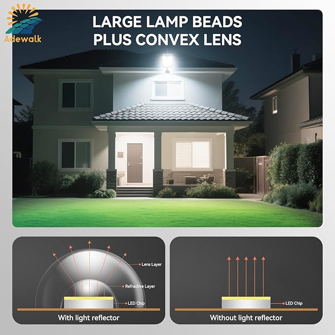 5000W Solar Lights Outdoor - 7000K LED Solar Street Lights Outdoor with Motion Sensor and Remote Control, IP66 Waterproof, Dusk to Dawn for Yard, Patio, 2 Pack-VerdiqueGarden
