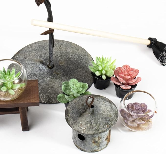 Bbiamsleep Fairy Garden Accessories 1/12 Scale Miniature Scene Fairy Garden Farm and Plant Fairy Garden Kit Outdoor Micro Landscape Decoration(Set of 9)-VerdiqueGarden