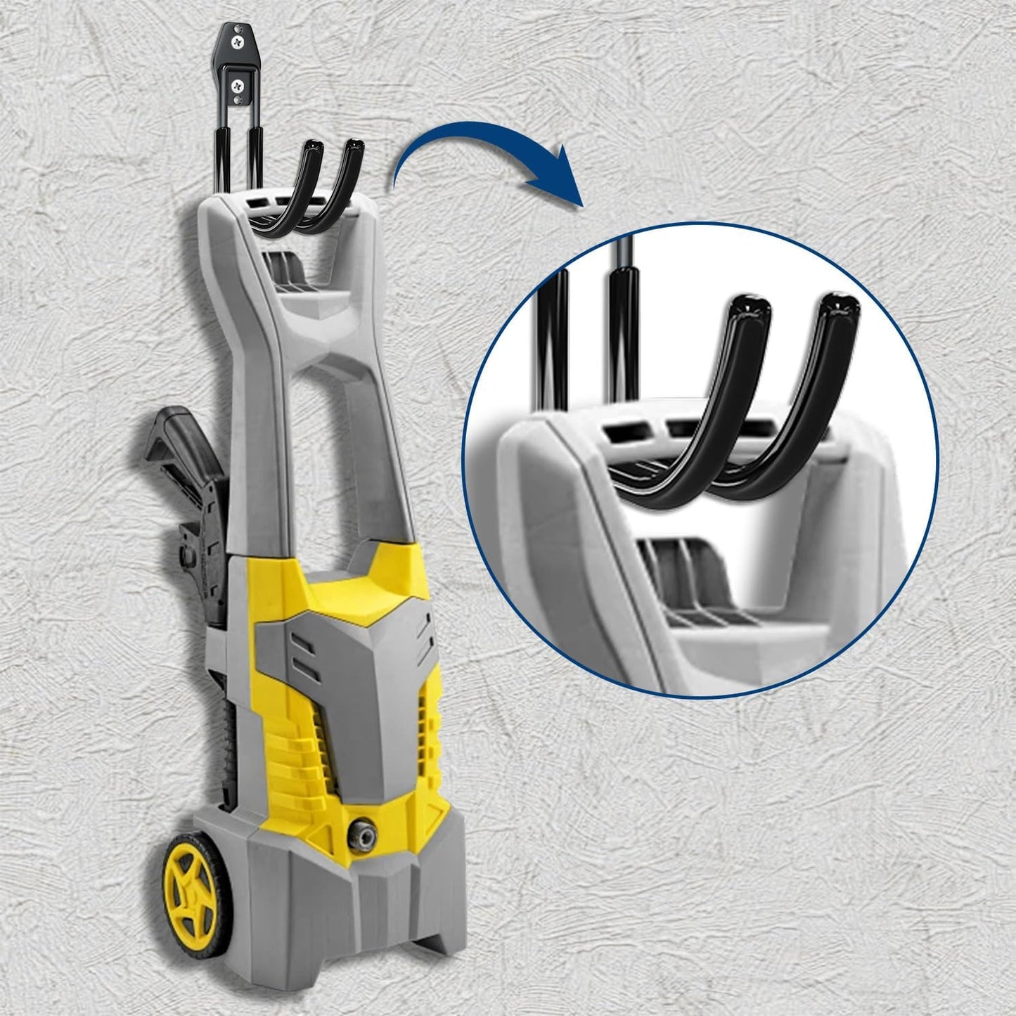 3-H Large Garden Hose Holder Wall Mount 4 Pack,Solid Steel Hose Hanger,Water Hose Holders for Outside,Perfect for Hanging Outdoor Air Hose,Ropes,Pipes,Garden Tools,Ladders,Bikes,Bulk Items(Black)-VerdiqueGarden