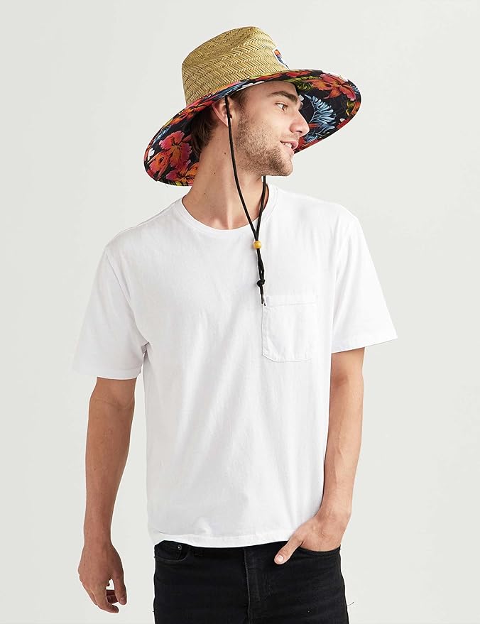 Straw Hat for Men & Women | Lifeguard Hat, Beach Hat & Sun Hat | UPF 50+ Wide Brim for Sun Protection | One Size | Hemlock-VerdiqueGarden