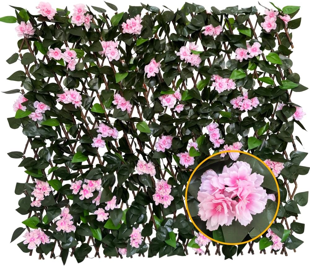 Expandable Fence Privacy Screen for Balcony Patio Outdoor,Decorative Faux Ivy Fencing Panel,Artificial Hedges-VerdiqueGarden