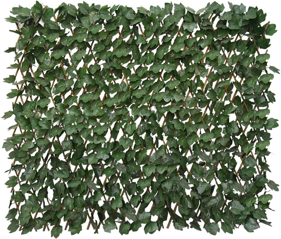 Expandable Fence Privacy Screen for Balcony Patio Outdoor,Decorative Faux Ivy Fencing Panel,Artificial Hedges (Single Sided Leaves)……-VerdiqueGarden