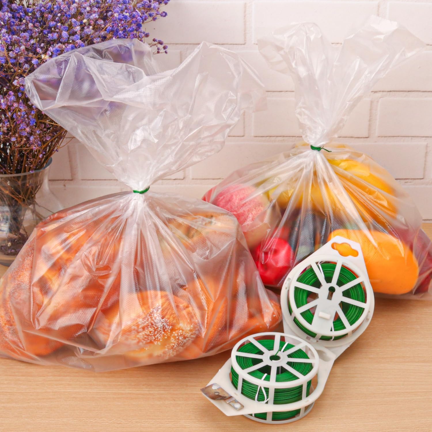 12 PCS Green Twist Ties - Each Reel 656 Feet Multipurpose Garden Plant Cable Ties for Indoor and Outdoor Plants, Green Cable Ties, Reusable Plant Wire for Patio, Lawn and Garden-VerdiqueGarden