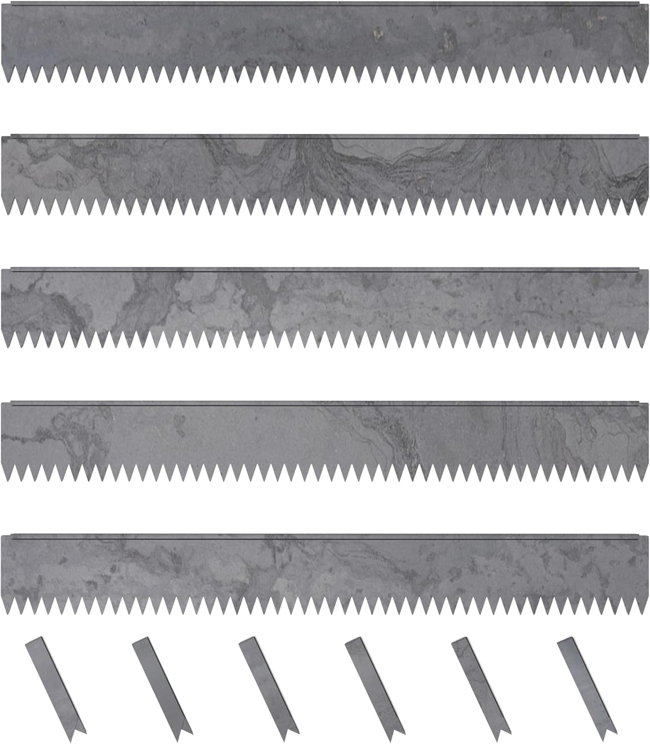 Hammer-in Landscape Edging - 48-inch Strips - 6-inch Depth 1/4-inch Rounded top COR-Ten Steel (5 Pack)-VerdiqueGarden