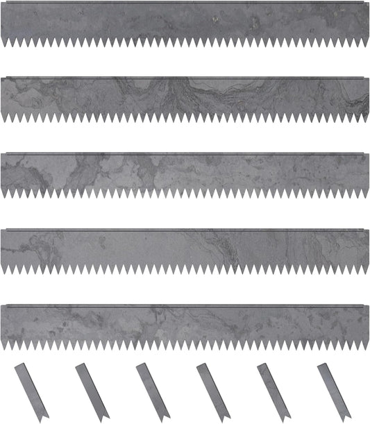 Hammer-in Landscape Edging - 48-inch Strips - 6-inch Depth 1/4-inch Rounded top COR-Ten Steel (5 Pack)-VerdiqueGarden