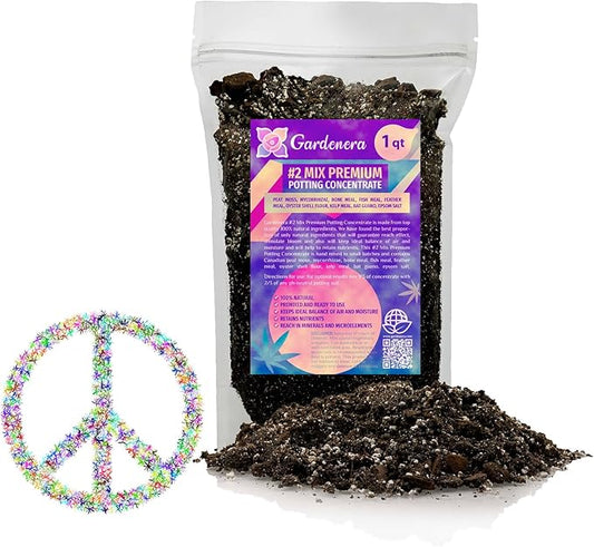 Premium Organic #1 Potting Soil Mix - Ideal Nutrient Blend for Robust, High-Yield, and Beautifully Blooming Outdoor Guerrilla Growing Plants - 1 Quart-VerdiqueGarden