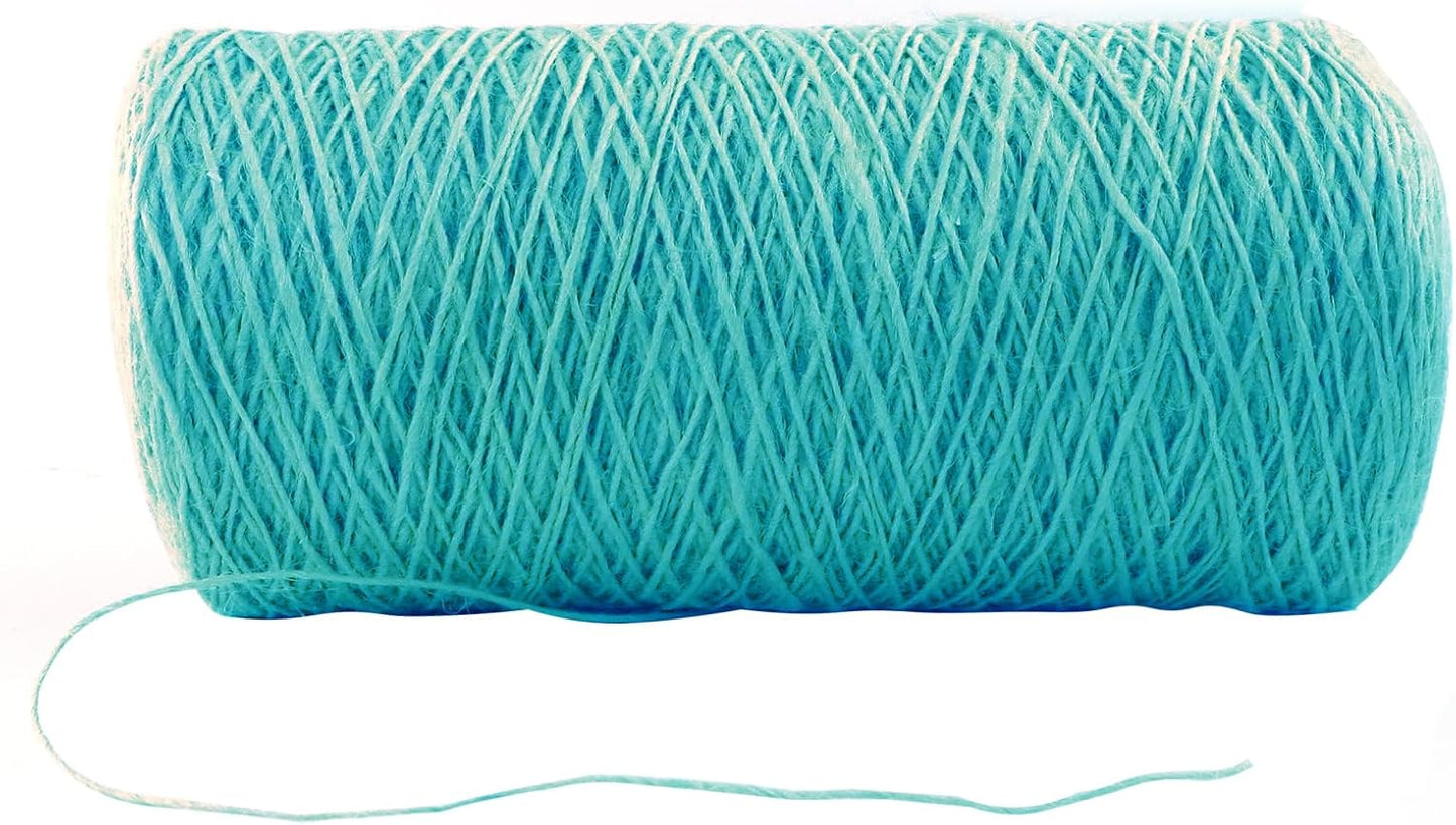 1mm x 1000 Feet Blue Jute Rope, Twine for Gardening Tomato Climbing Plant Tie Floristry Crafts Gift Wrapping Packing Decor-VerdiqueGarden