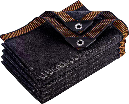 QLOFEI Shade Cloth for Garden, 70% Sun Screens for Patio Pergola Outdoor, Easy to Hang Mesh Tarp Shade Cloth with Grommets, Shade Neting Cover for Kennel Chicken Coop Plant Shade Sail, 4x8 FT-VerdiqueGarden