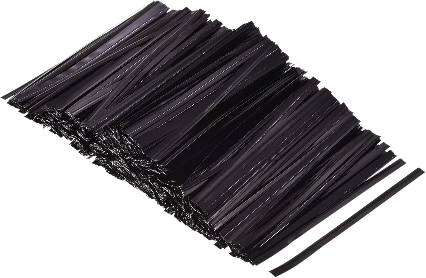 MECCANIXITY Foil Twist Ties 3" 8cm Metallic Plastic Closure Tie for Tying Bread, Candy, Cookies, Gift Bags Arts Crafts Ties Black Pack of 750-VerdiqueGarden