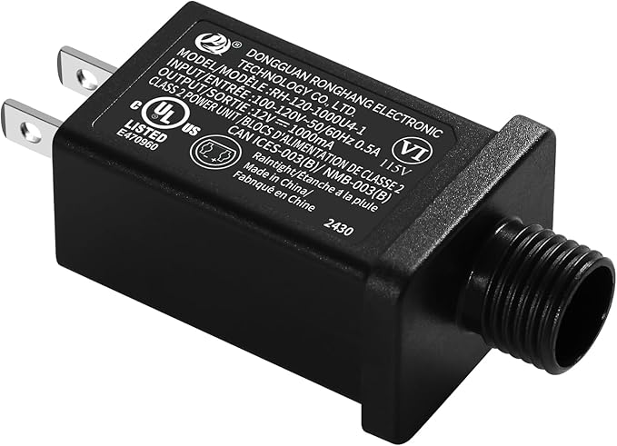 Replacement Yard Inflatable Adapter Power Supply Adaptor - 12V 1.0A 1Pcs - Inflatable Plug Replacement Class 2 Power Supply - for Halloween Yard Blow Up Decorations-VerdiqueGarden