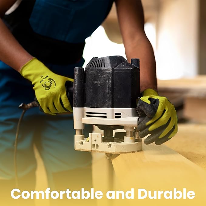 10 OR 20 Pairs Work Gloves–Heavy Duty Rubber Coated Safety Work Gloves–Multipurpose Gloves-VerdiqueGarden