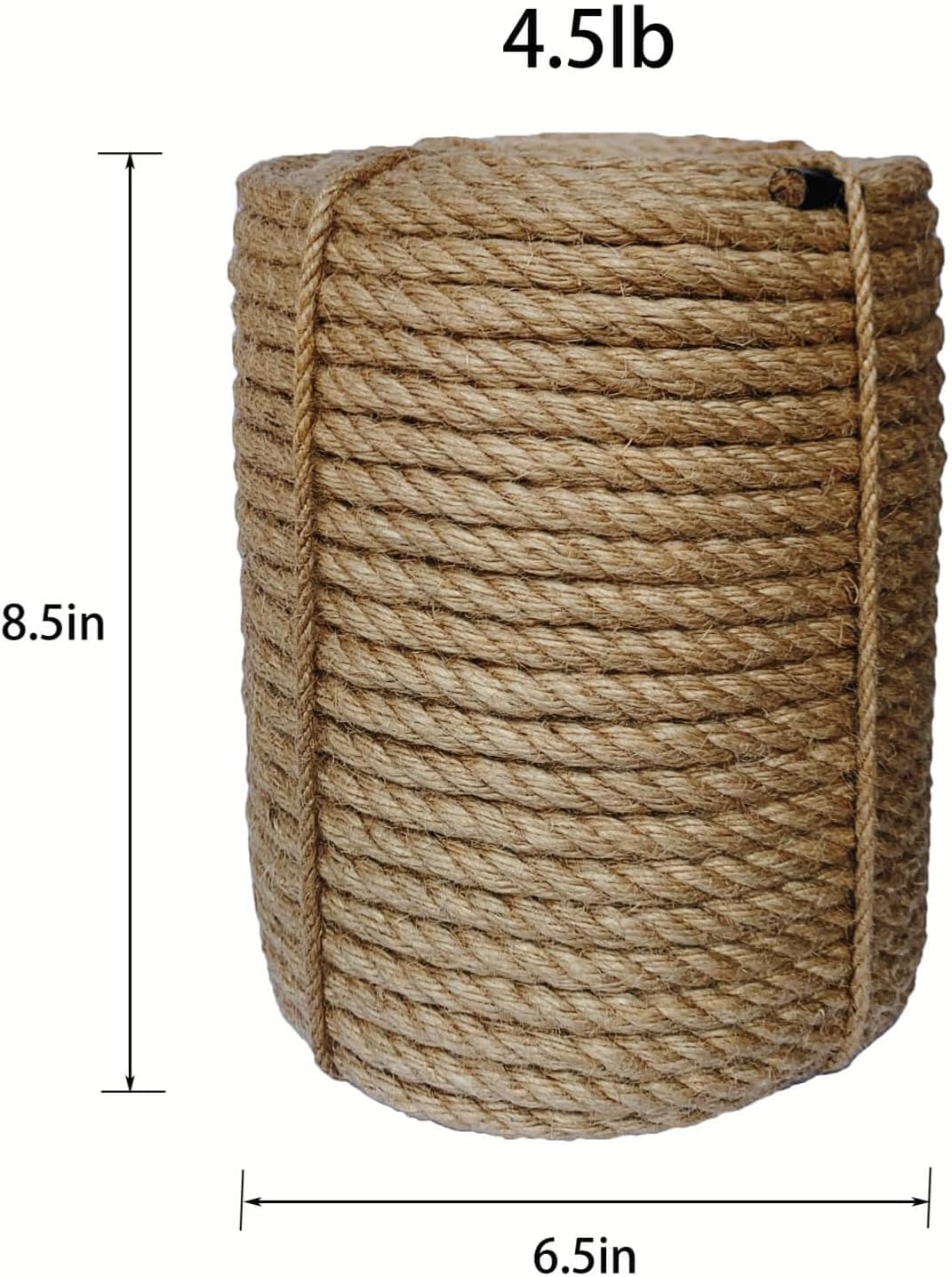 Jute Rope 10mm, 164 Feet 4.5lb Thick Garden Jute Twine String for DIY Cat Scratcher, Gardening, Bundling and Wall Hanging Craft Decorative (Brown)-VerdiqueGarden