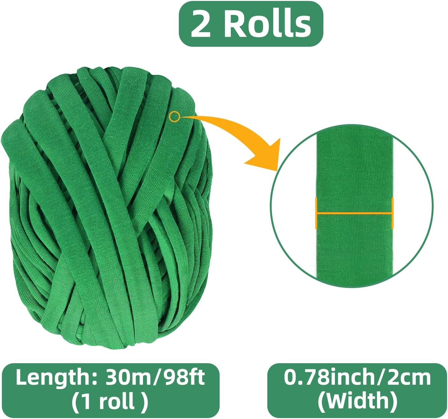 2 Packs Garden Twine, 196Ft Soft Garden String Green, Stretchy Plant Ties for Supporting and Tying Climbing Plants, Outdoor Plants, Tomatoes, Fruit Trees, Gardeners(98 Feet/Roll)-VerdiqueGarden
