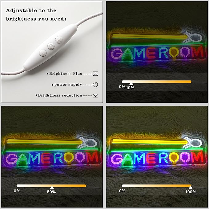 Game Room Neon Sign Billiard Neon Light Colorful Letter Led Neon Sign for Golf Decor Game LED Neon Light for Billiard Club Man Cave Bedroom Bar Decor-VerdiqueGarden