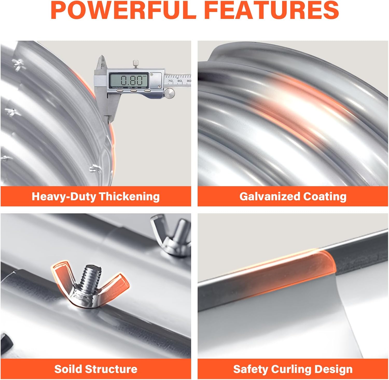 HGD 60 Inch Large Galvanized Steel Metal Fire Pit Ring - 5FT Heavy Duty Fire Rings for Outside Wood Burning - 12" Tall Portable Bonfire Firepit for Backyard, Patio, Camping-VerdiqueGarden