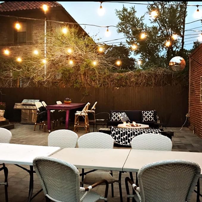 Banord Outdoor String Lights Vintage LED Filament Bulb, Shatterproof E26 Screw Base Edison LED Light Bulbs for Indoor & Outdoor Use 100 Pack-VerdiqueGarden