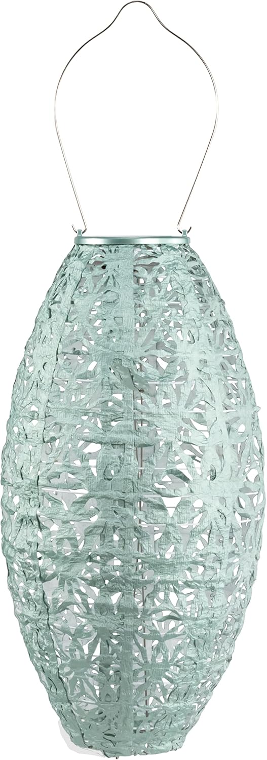 Allsop Soji Stella - Wilflower Pod - 15" Outdoor Solar Lantern - Sage-VerdiqueGarden