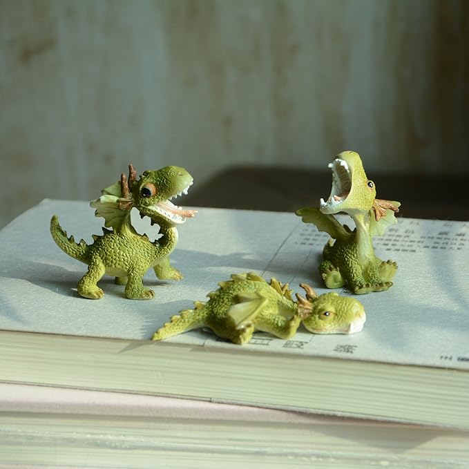 Top Collection Miniature Fairy Garden and Terrarium Statue, Sleepy Mini Dragon-VerdiqueGarden