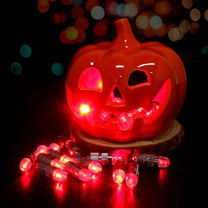 SumDirect Pack of 30 LED Mini Non-Blinking Lights for Paper Lanterns Balloons Floral Wedding Halloween Christmas Party Decoration Centerpieces (30, Red)-VerdiqueGarden