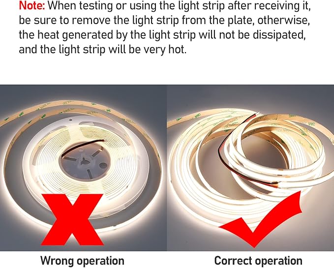 24V COB LED Strip Light Natural White 4000K 5M/16.4ft 2400LEDs Waterproof IP65 Uniform Glow CRI 93+ Flexible LED Tape Lights for DIY Cabinet Bedroom Kitchen Home Decor(No Power Supply)-VerdiqueGarden