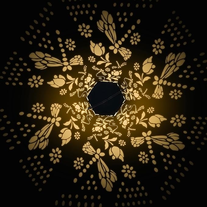 Dragonfly Solar Lanterns Outdoor Waterproof - Birthday Gifts for Women, Men, Mom, Mothers Day Gifts, Solar Lights Outdoor Hanging Garden Decor for Outside, Patio, Outdoor, Yard, Lawn, Balcony-VerdiqueGarden