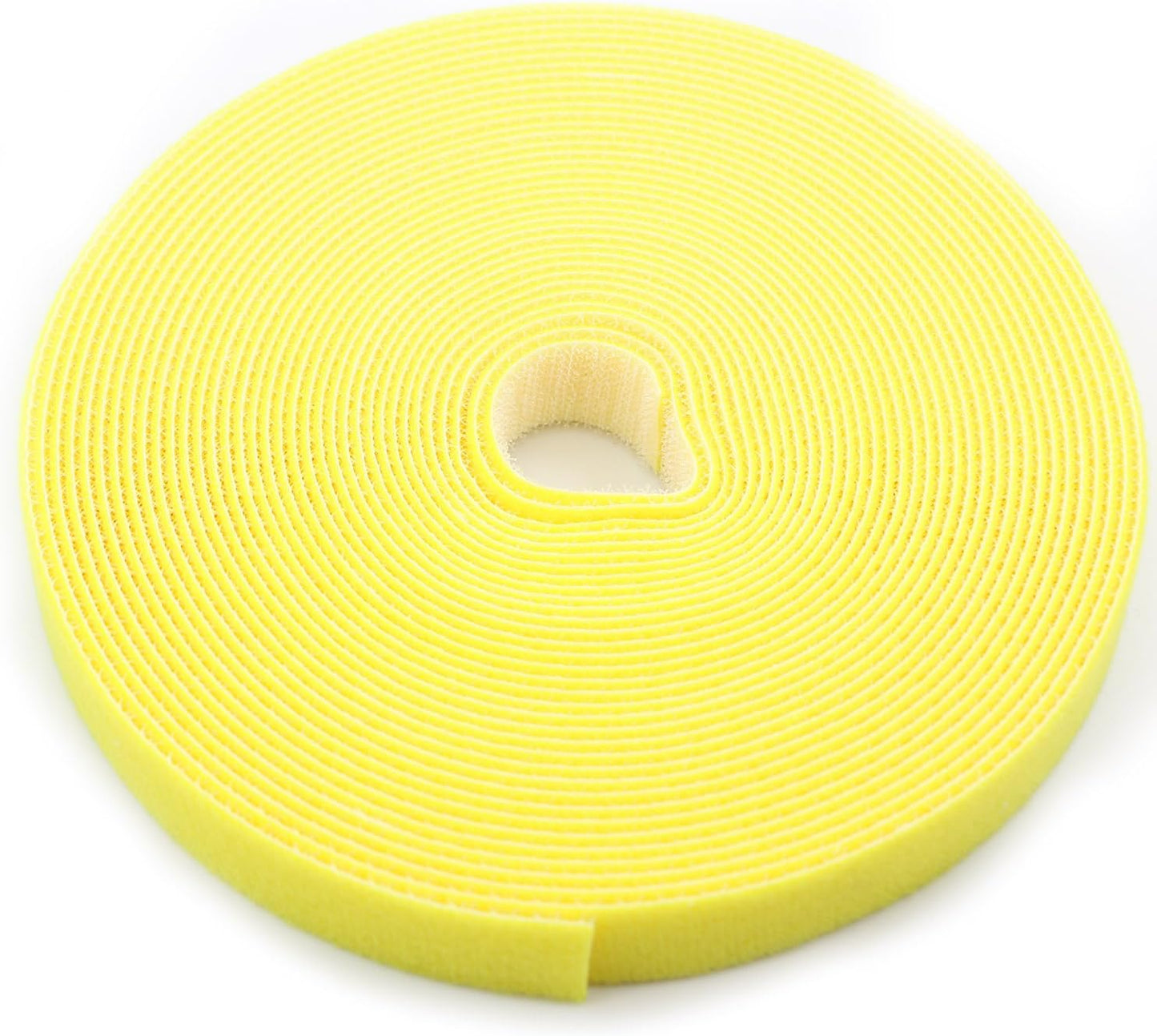 Reusable Fastening Tape Cable Ties 3/4 Inch Double Side Hook Roll (10 Yard, Yellow)-VerdiqueGarden