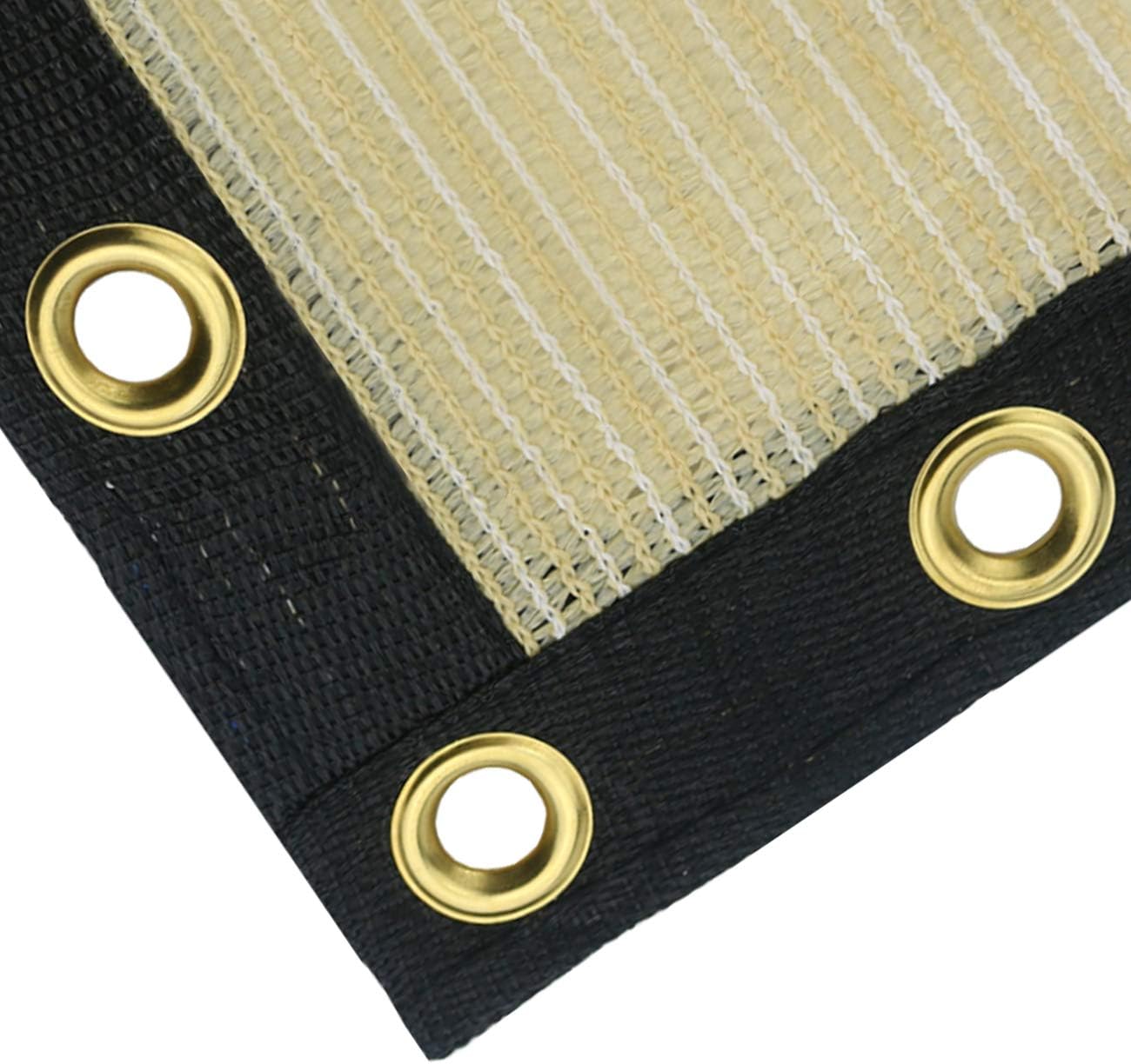 Sunnyglade 5 feet x 50 feet Privacy Screen Fence Heavy Duty Fencing Mesh Shade Net Cover for Wall Garden Yard Backyard (5 ft X 50 ft, Sand)-VerdiqueGarden