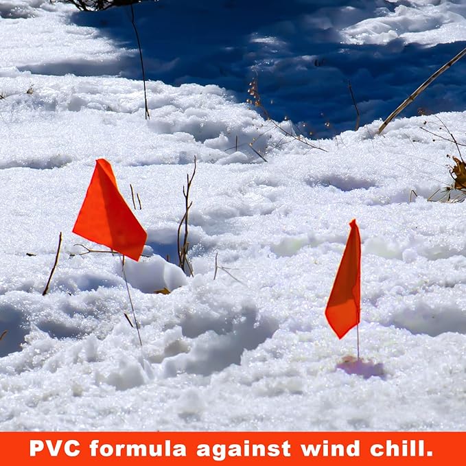 Zozen Marking Flags, Fluorescent Orange Color/1000 Pcs/15x4x5 Inch, Yard Flags for Lawn & Irrigation & Landscape & Sprinkler & Survey & Dog Training.-VerdiqueGarden