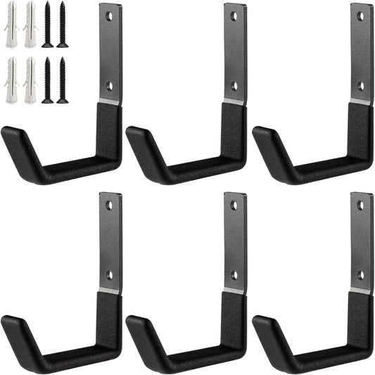 Heavy Duty Wall Mount Hooks - 6 pack, Small, Organizer with U Hooks Hangers For Garden Hose, Tools & More-VerdiqueGarden