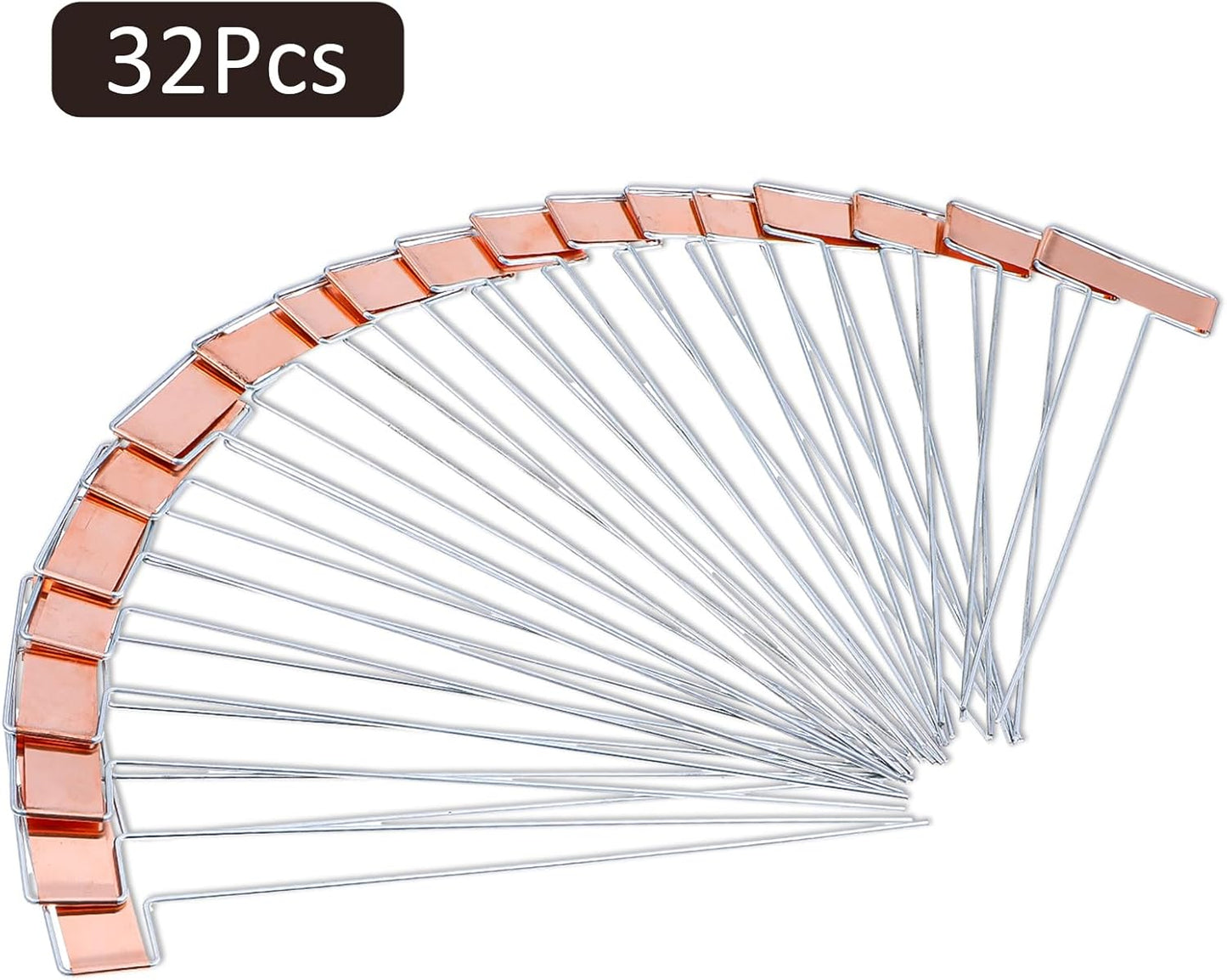 32 PCS Metal Plant Labels - Copper Garden Stakes, High Copper Plate Plant Name Tags, Metal Plant Labels for Flowers, Vegetables, Seedlings, Seed, Etc (Purple)-VerdiqueGarden